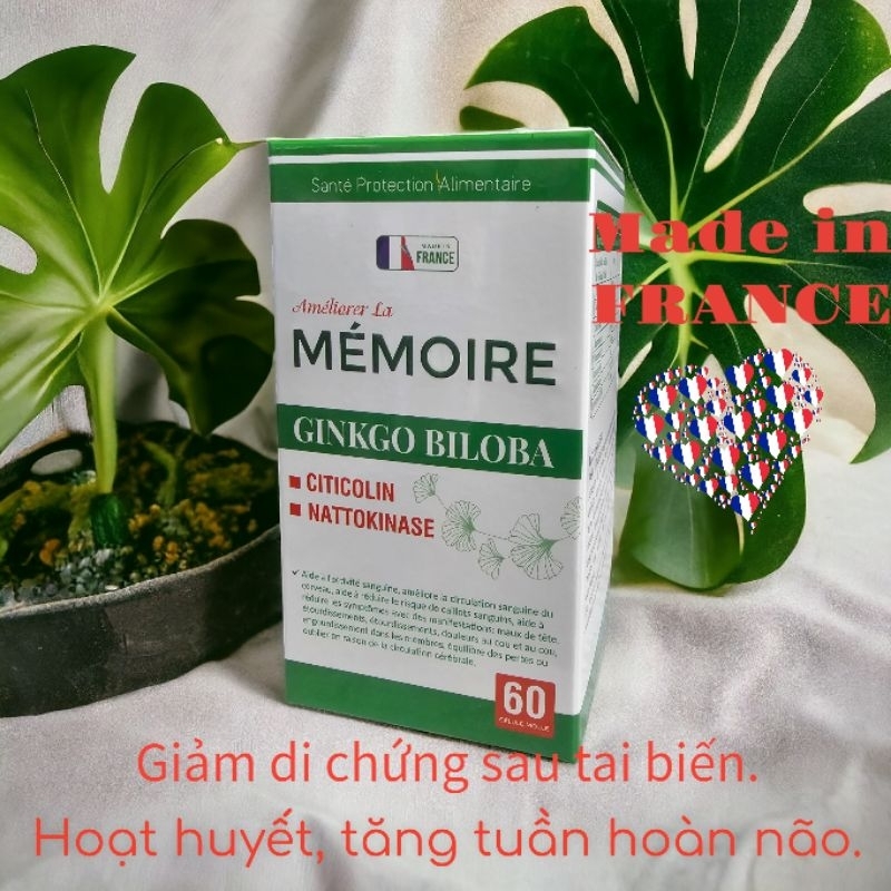 Hoạt huyết dưỡng não, cải thiện giấc ngủ 🍀 MEMOIRE  🇫🇷, ngừa cục máu đông, hạn chế di chứng tai biến