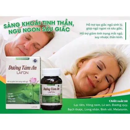 viên uống giúp ngủ ngon tự nhiên, tinh thần sảng khoái DƯỠNG TÂM AN LAFON giảm căng thẳng, giảm mất ngủ